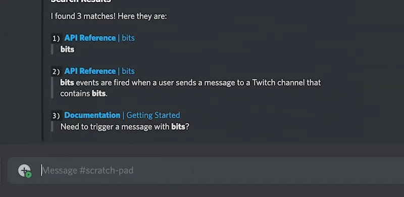 Discord Bot Search Response: Echo